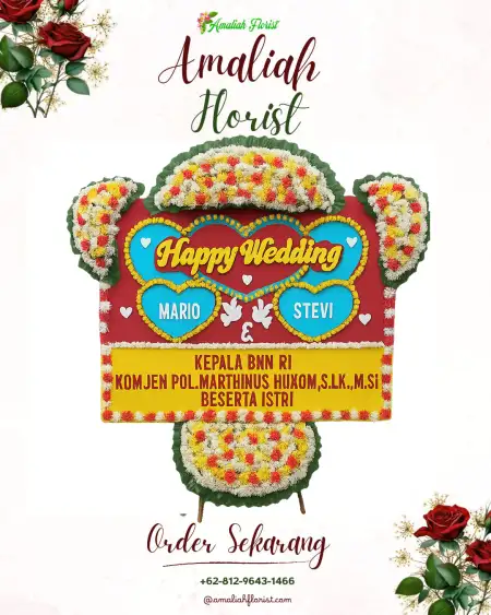 Papan Bunga Pernikahan Durai
